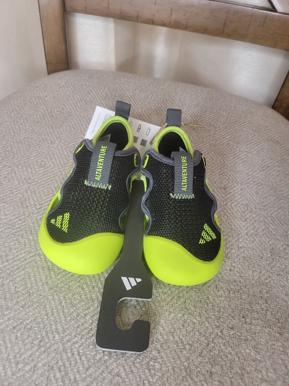 ADIDAS Neon Green and Black Toddler Water Shoes - Picture 6 of 8